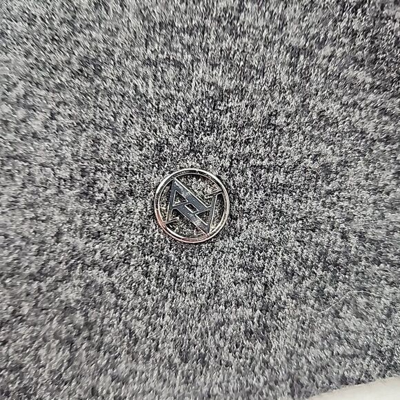 Adrienne Vittadini 2XL Grey Crystal Studded Round Neck Sweater Gathered Sleeve - Picture 6 of 9